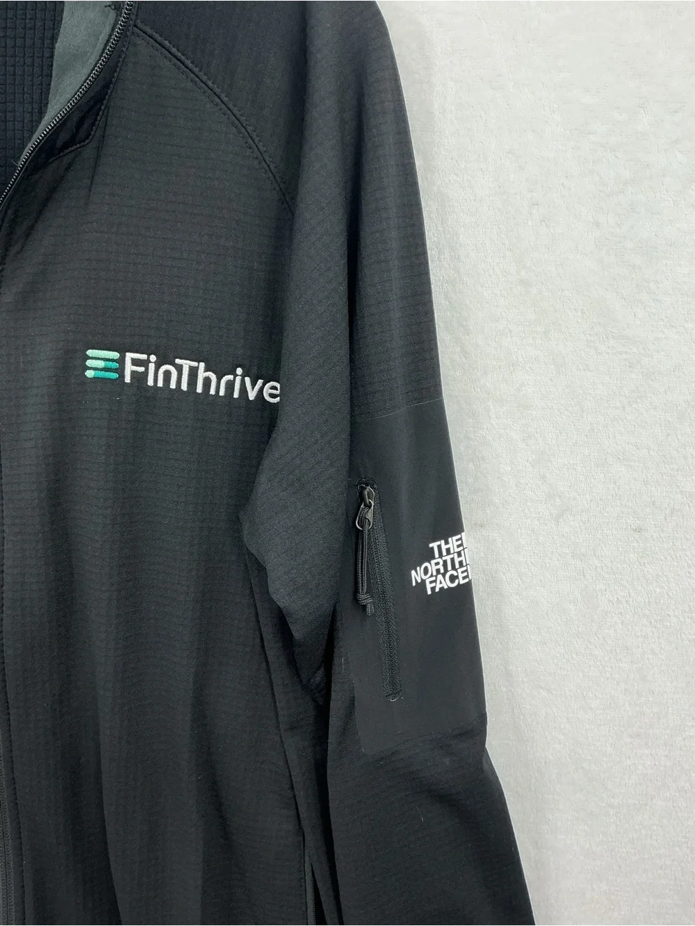 The North Face Black Textured Fleece Jacket 871